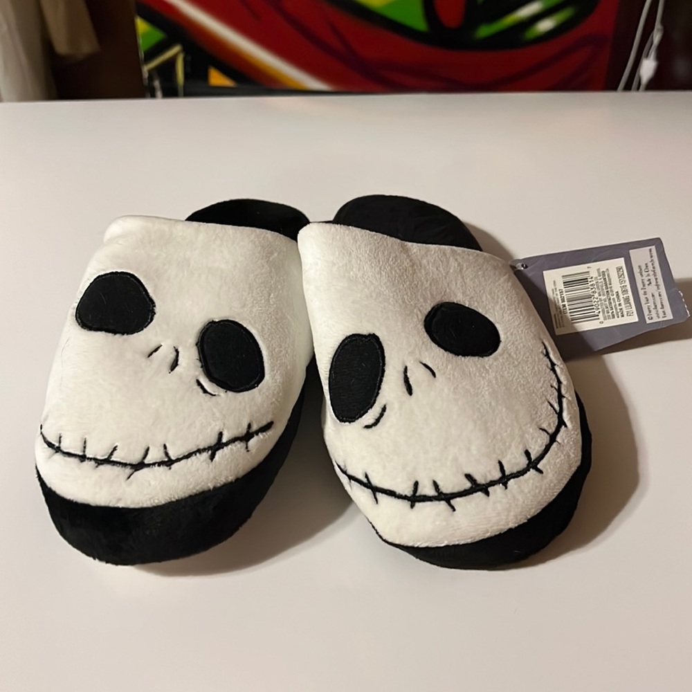 Disney Nightmare Before Christmas Jack Skellington House Slippers Women’s Sm 5-6